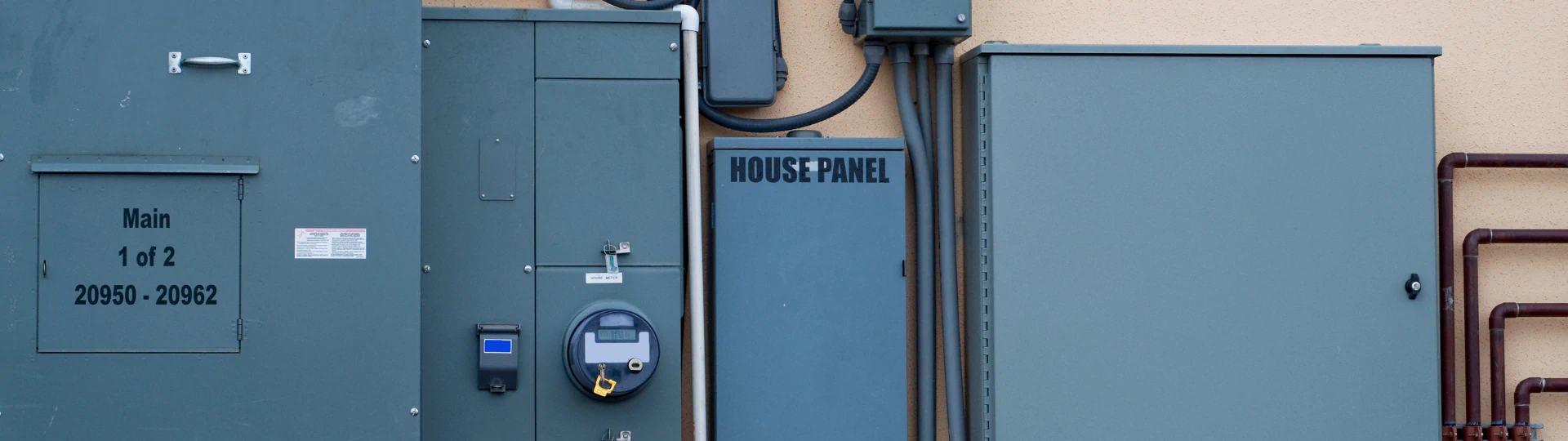 electrical panel with indicator for house panel